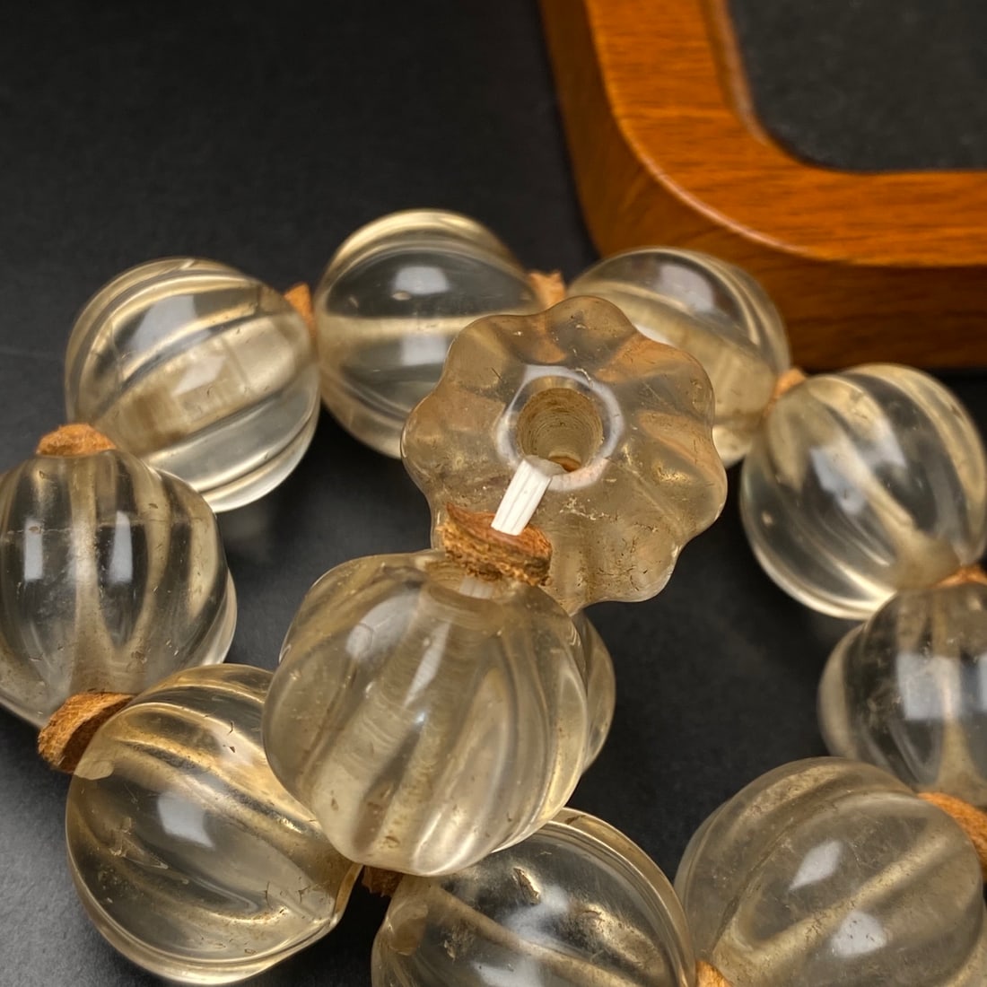 18mm White Crystal Beads Bracelet - 9