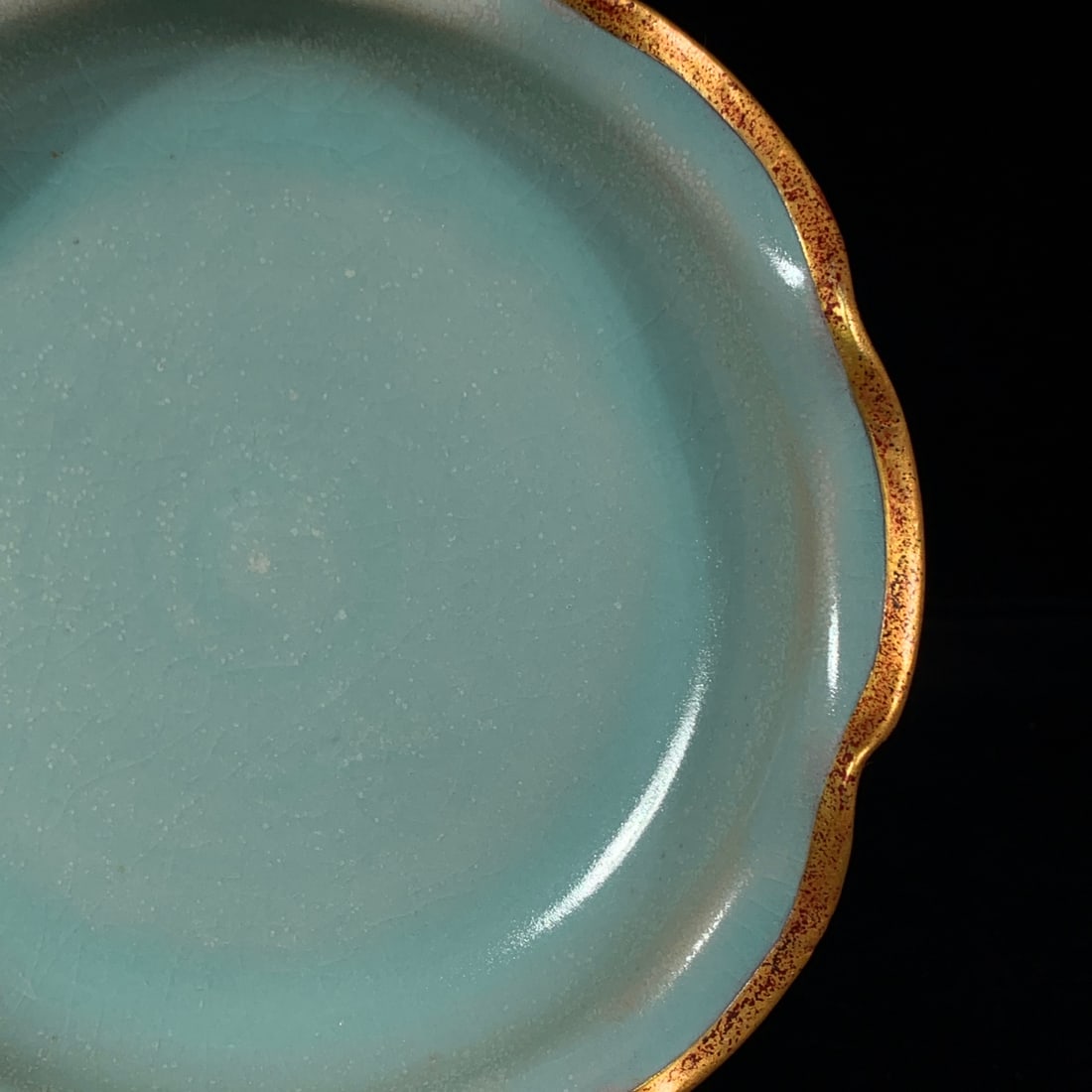 Old Chinese Inlay Silver Ru Kiln Porcelain Brush Washer - 5