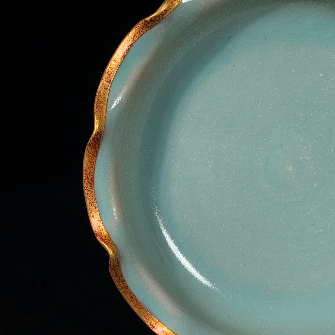 Old Chinese Inlay Silver Ru Kiln Porcelain Brush Washer - 6