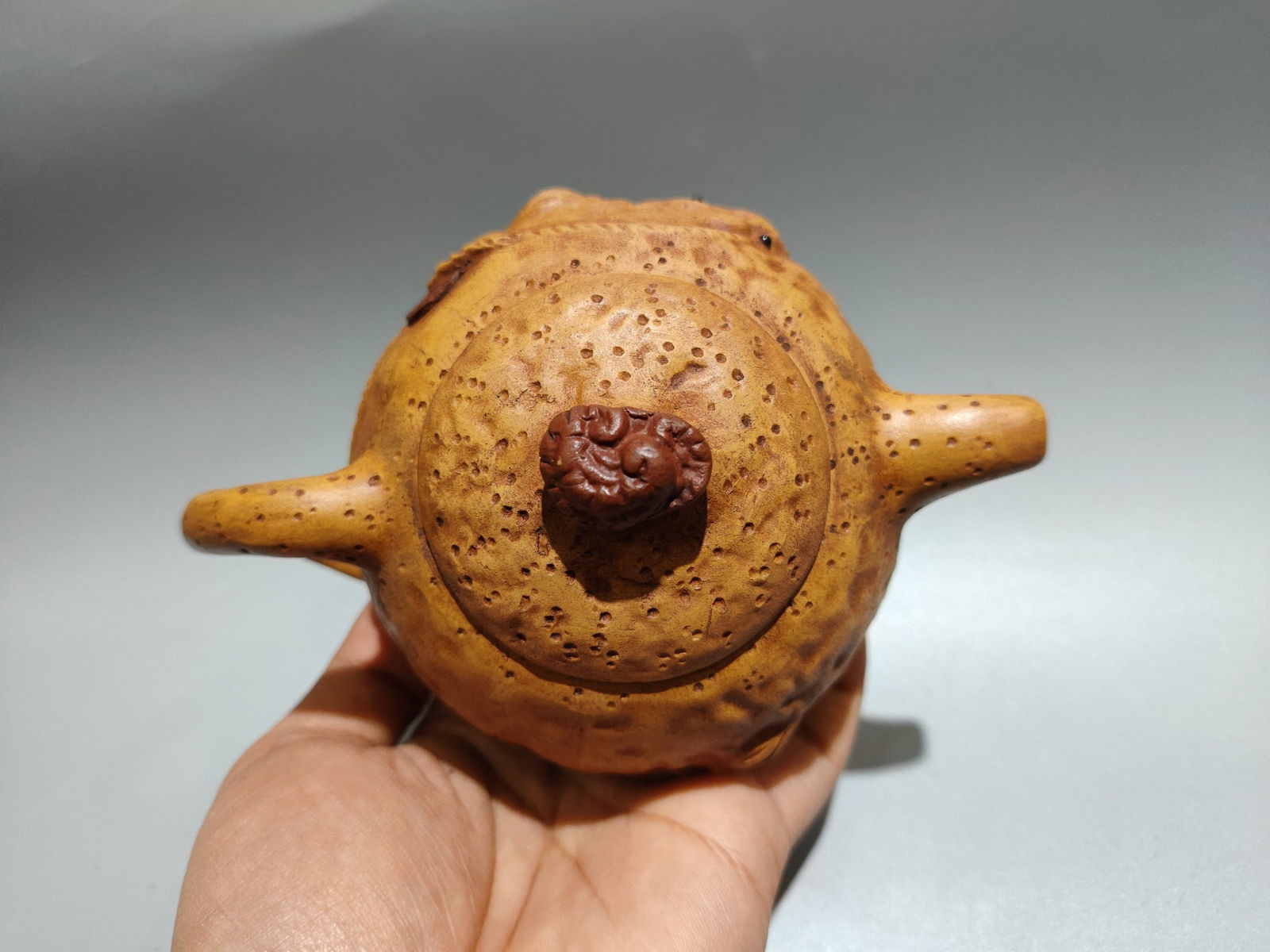 Chinese Yellow Yixing Zisha Clay Fortune Toad Teapot - 6