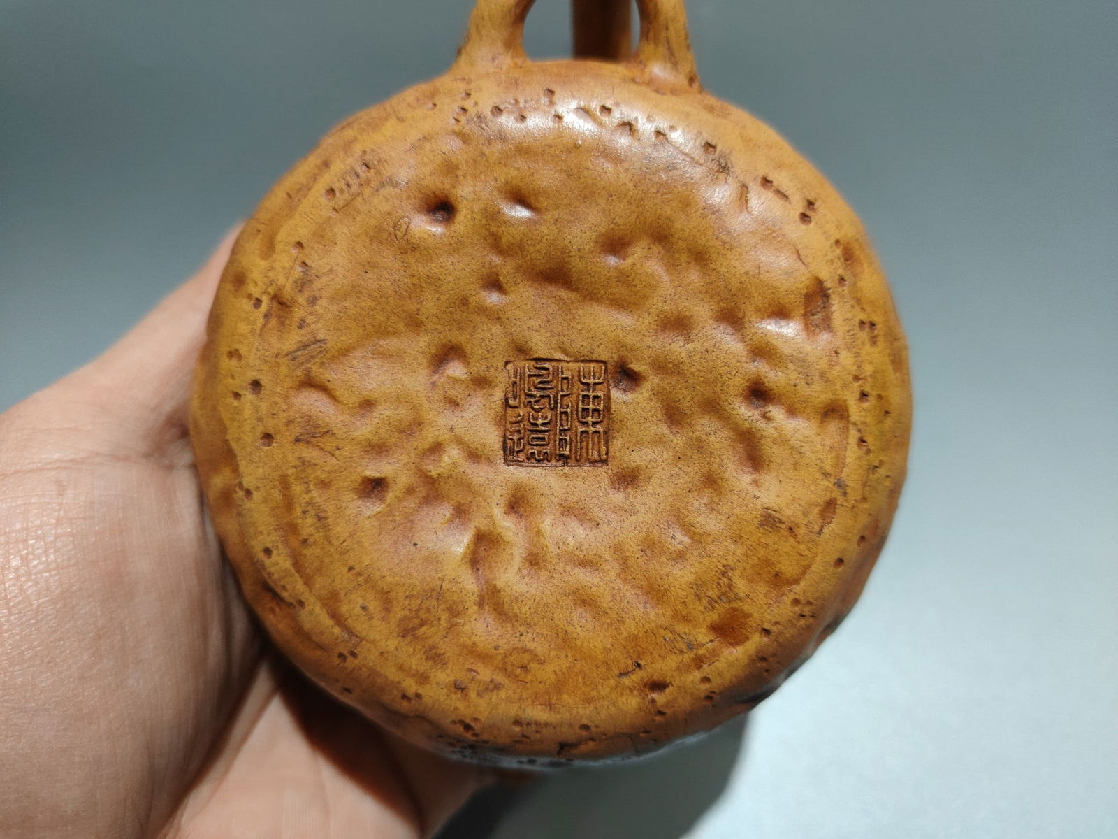 Chinese Yellow Yixing Zisha Clay Fortune Toad Teapot - 9