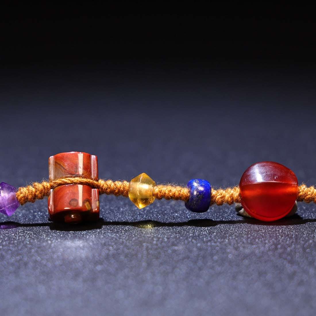 Hand knitting Chinese Zhanguo Hong Agate Pendnat - 6