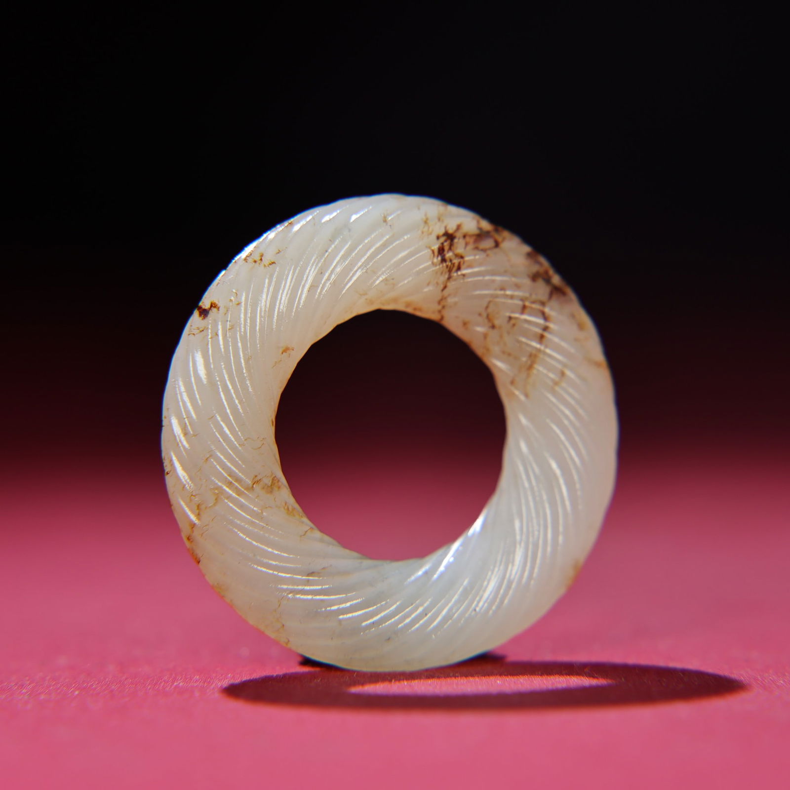 Chinese Hetian Jade Ring Pendant - 4