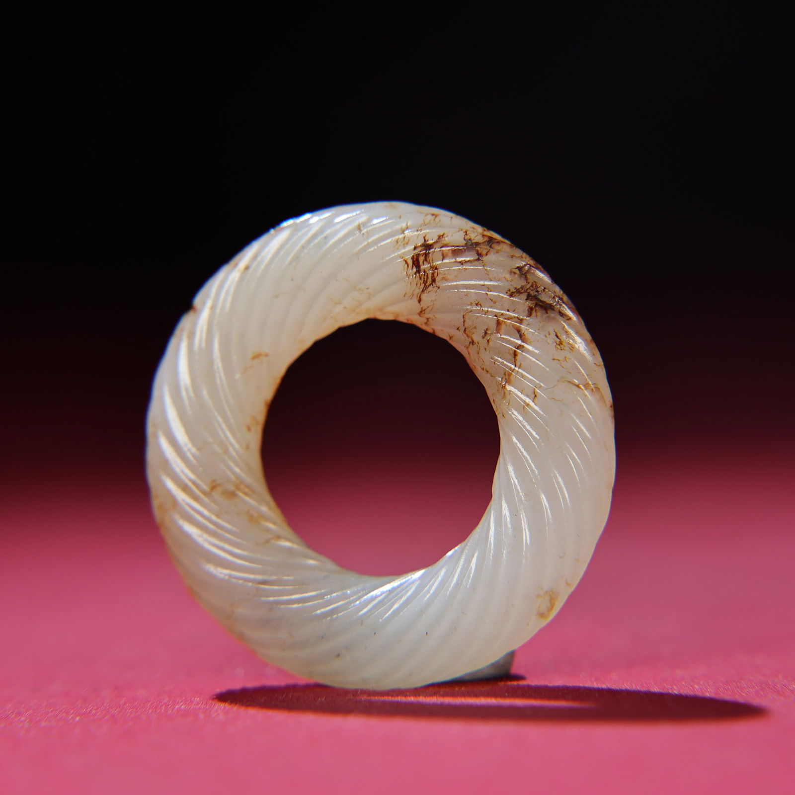 Chinese Hetian Jade Ring Pendant - 5