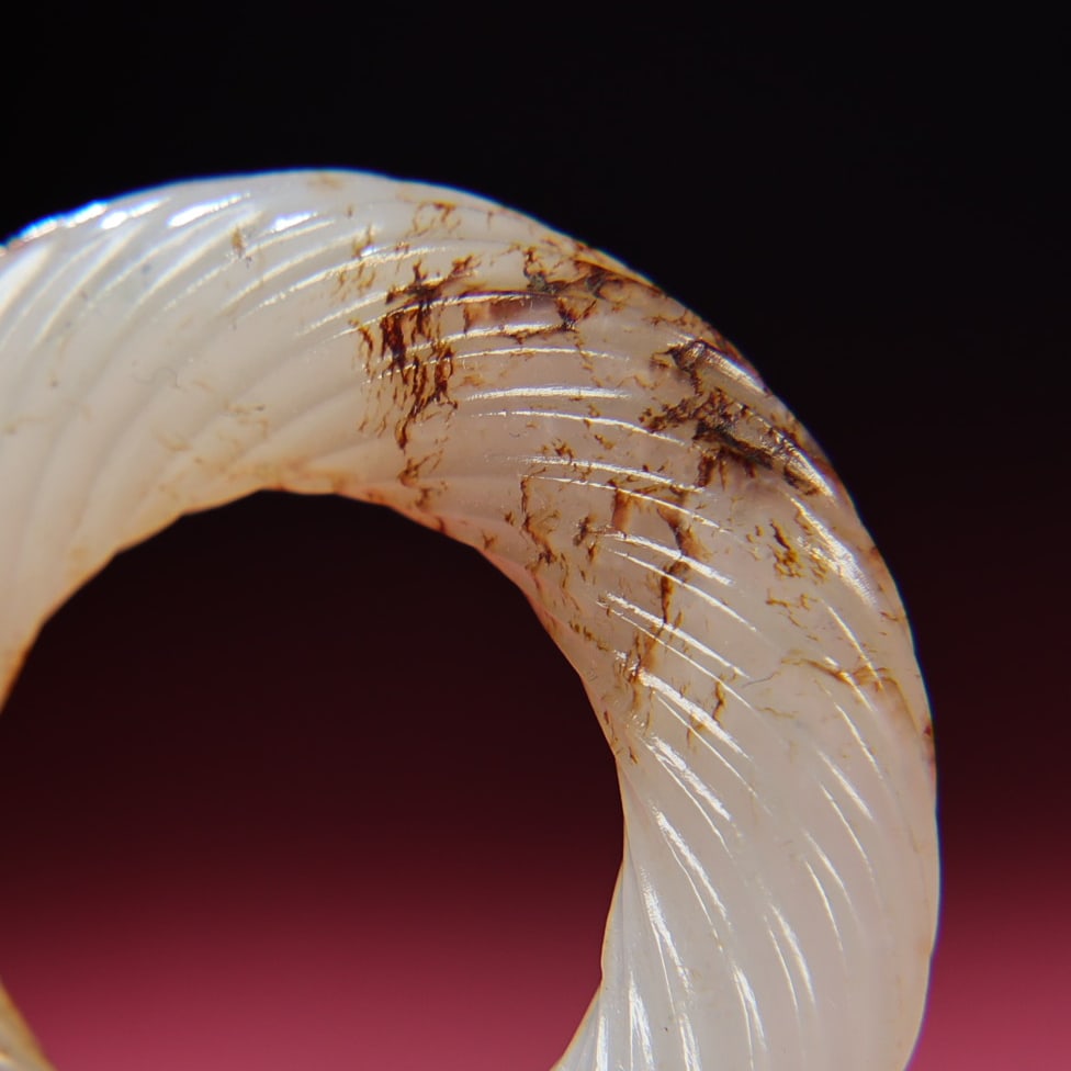 Chinese Hetian Jade Ring Pendant - 6