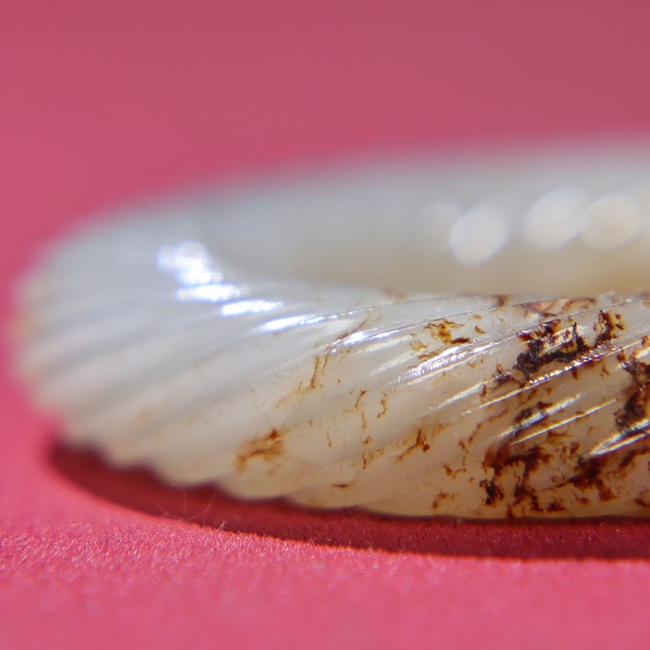 Chinese Hetian Jade Ring Pendant - 8