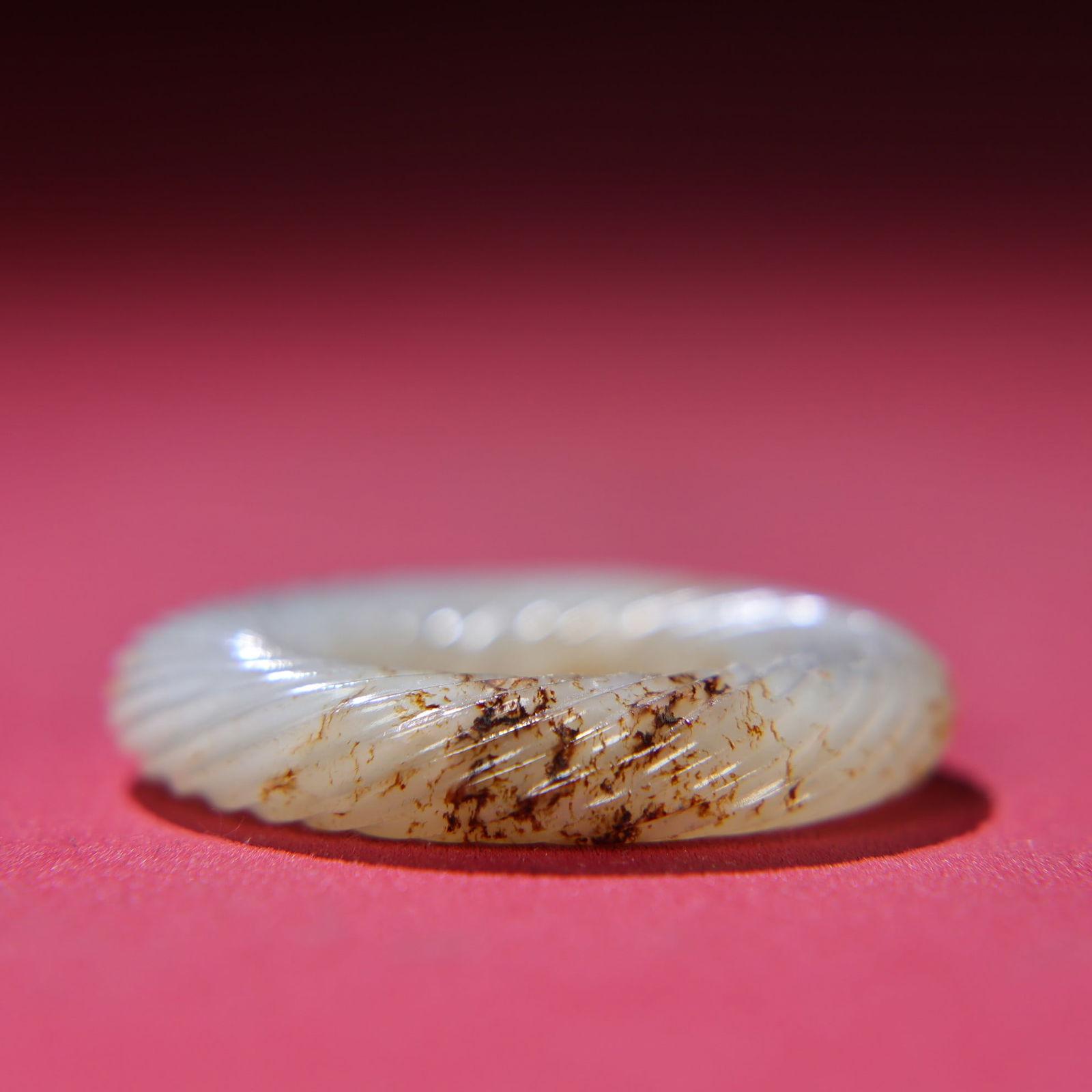 Chinese Hetian Jade Ring Pendant - 9