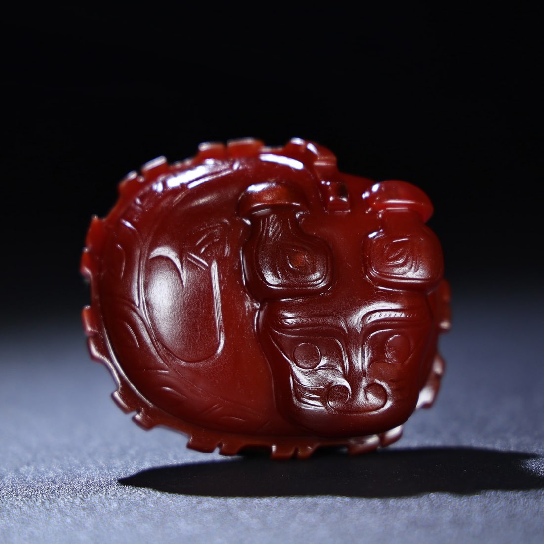 Chinese Red Agate Ox Pendant (1 of 9)
