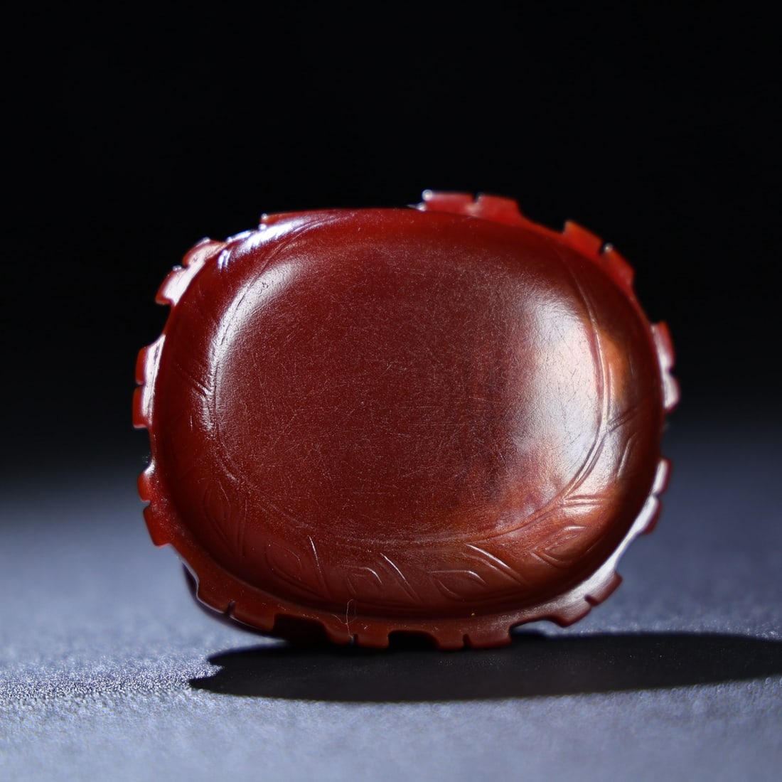 Chinese Red Agate Ox Pendant - 4