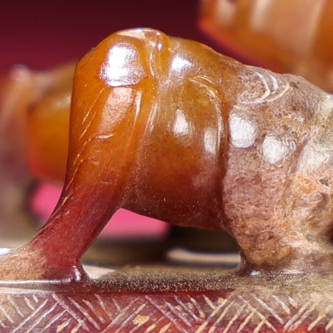 Old Chinese Hetian Jade Chi Dragon Seal - 4