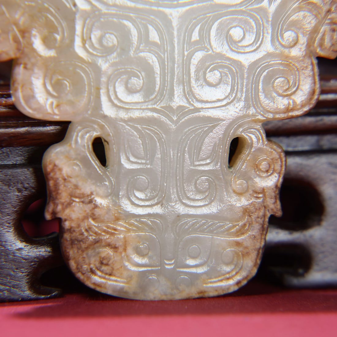 Old Chinese Hetian Jade Bi Statue Pendant - 3