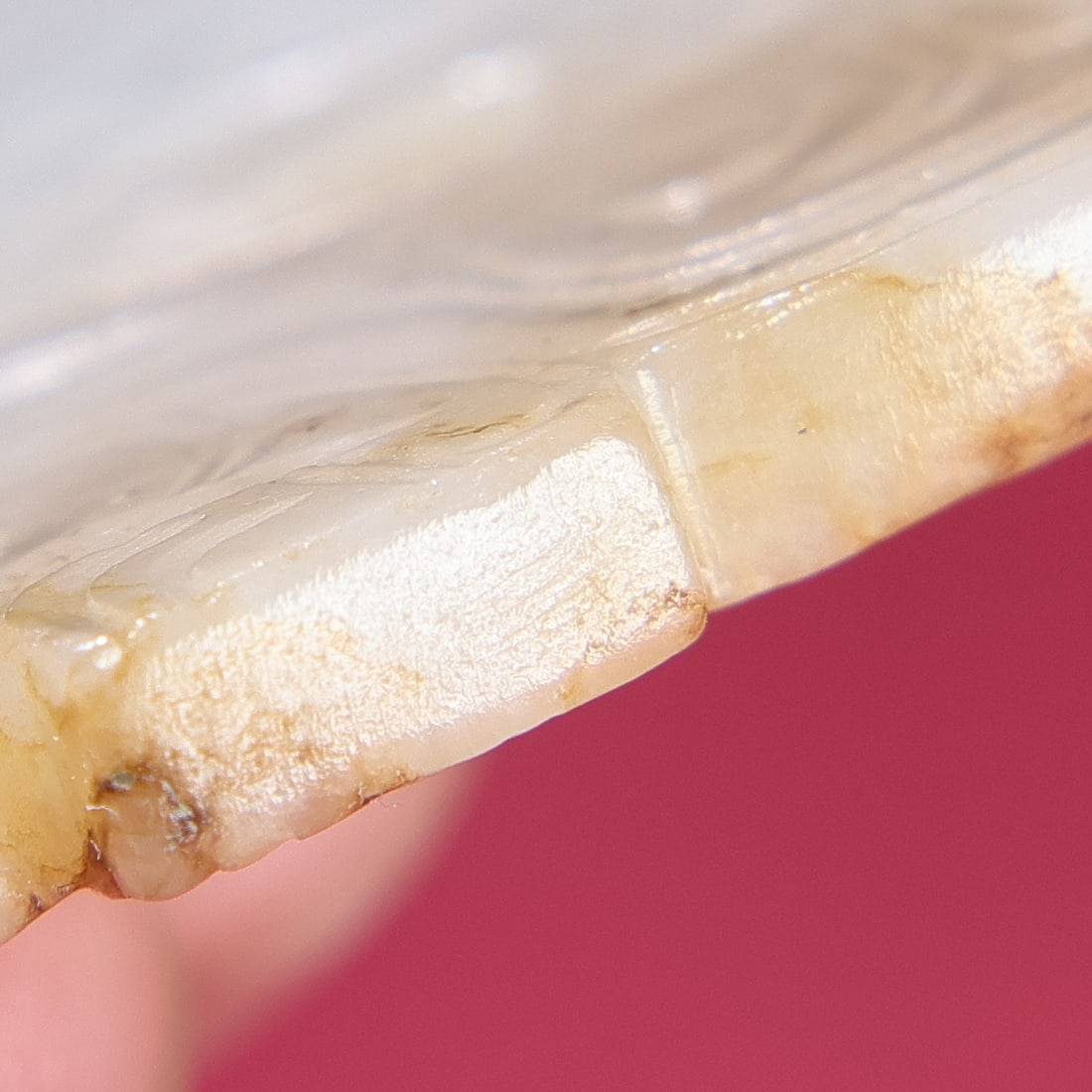 Old Chinese Hetian Jade Bi Statue Pendant - 9