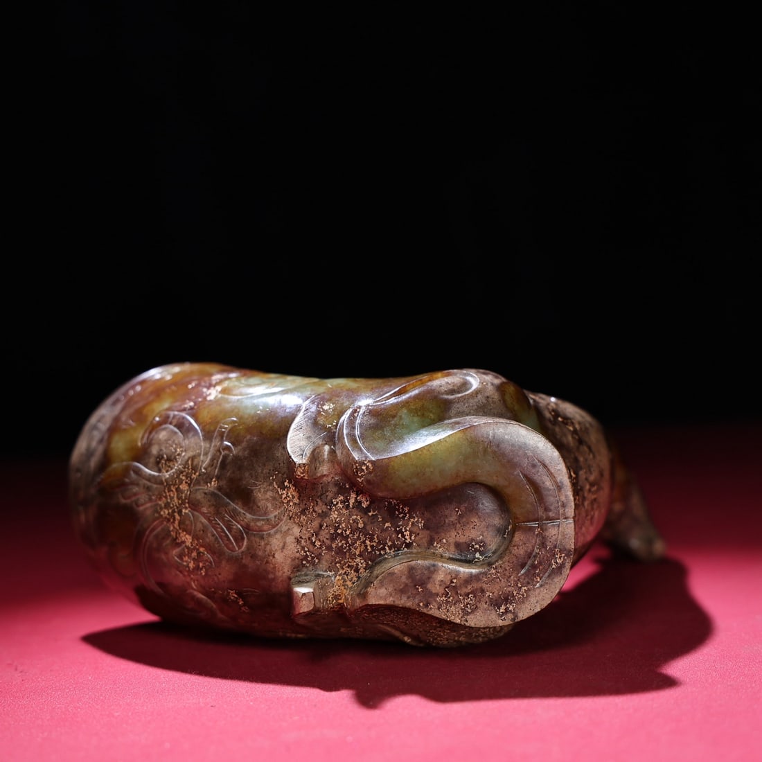 Old Chinese Hetian Jade Cup & Figure Statue - 9