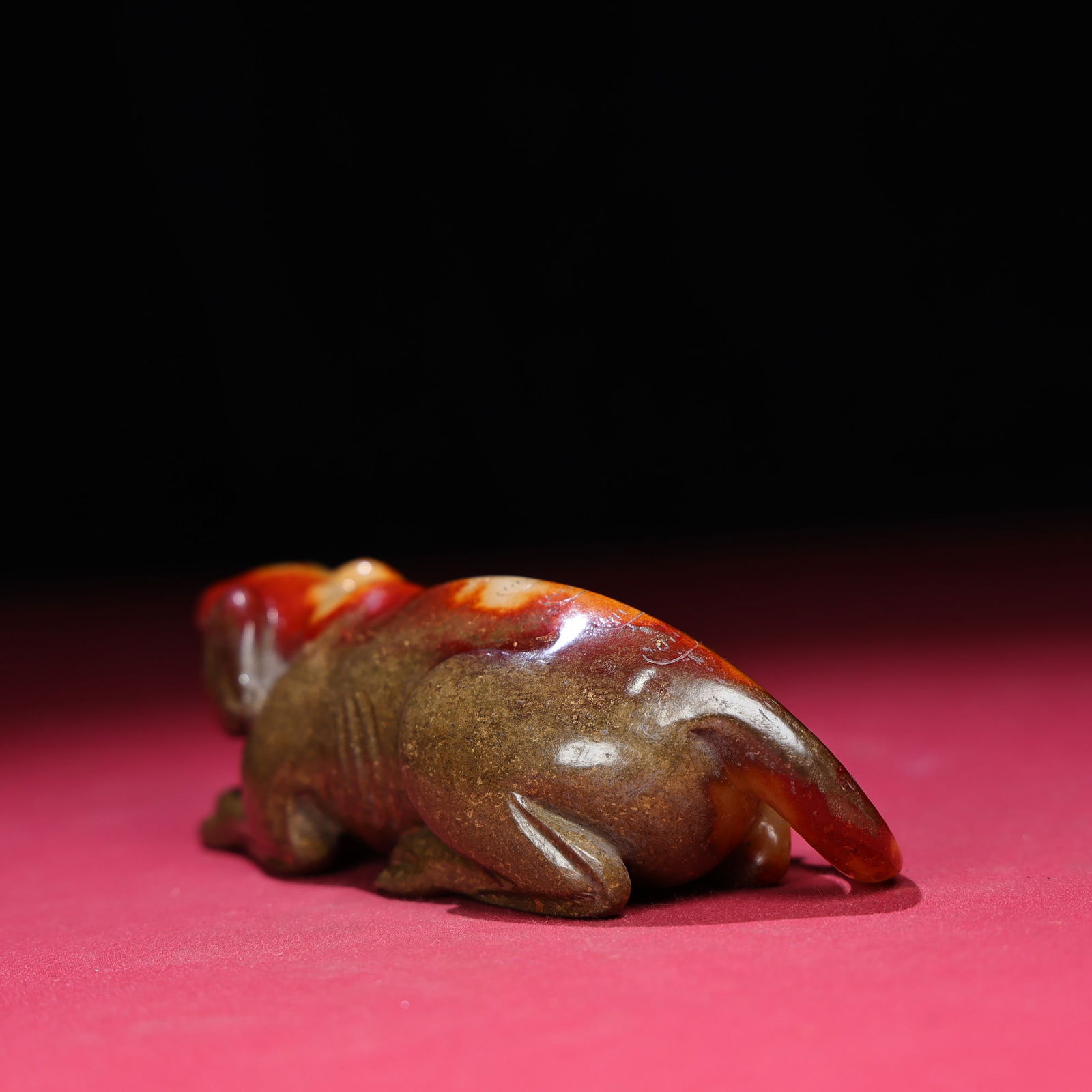 Old Chinese Hetian Jade Foo Dag Statue - 6