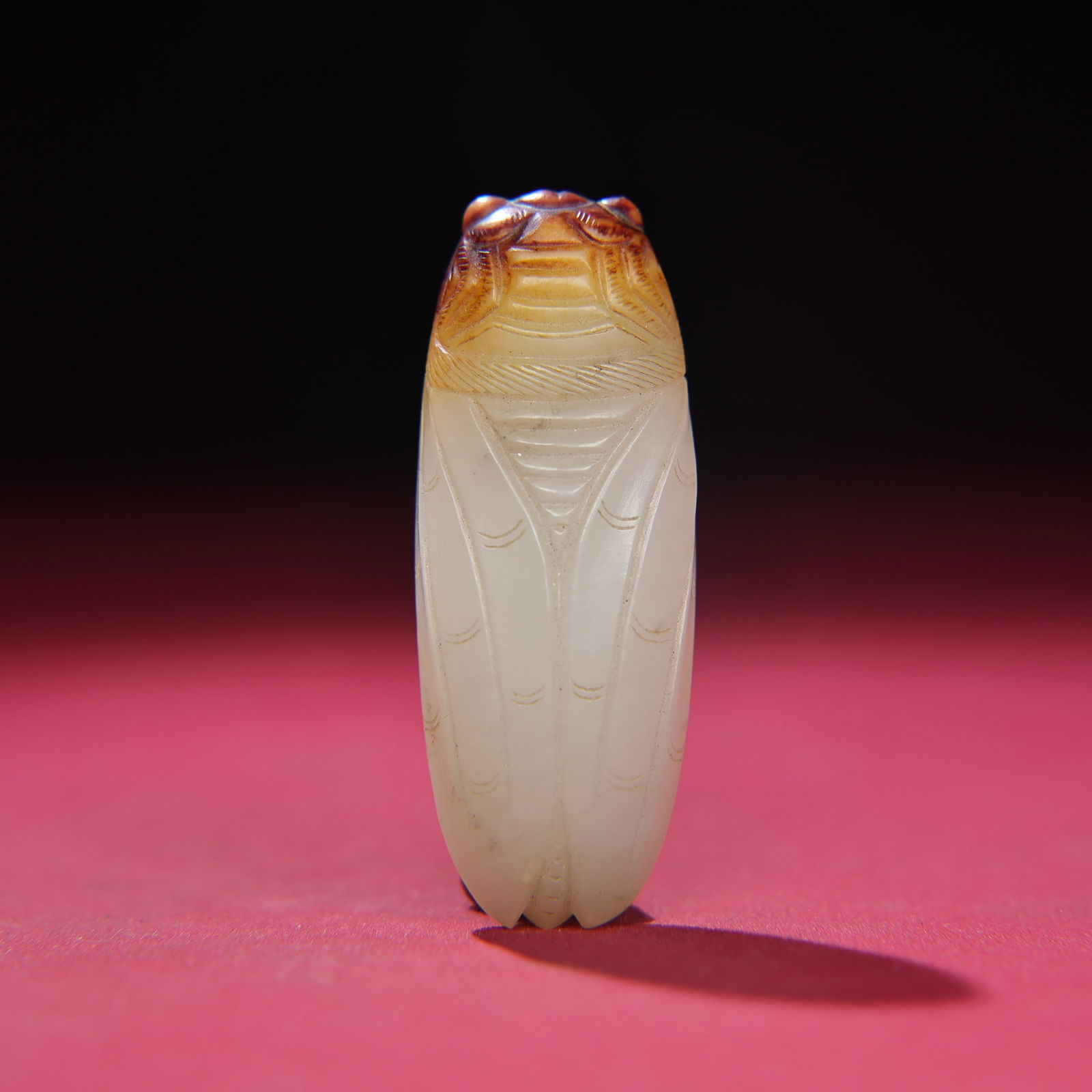 Old Chinese Hetian Jade Cicada Pendant (1 of 8)