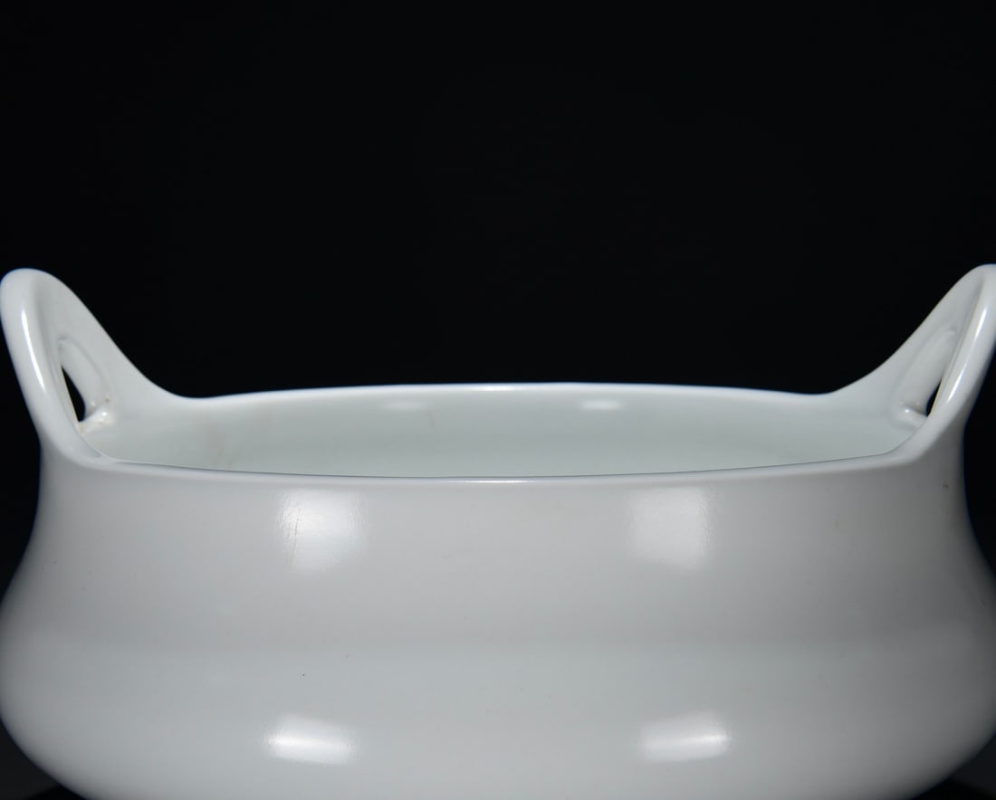 Chinese White Glaze Porcelain Incense Burner - 3