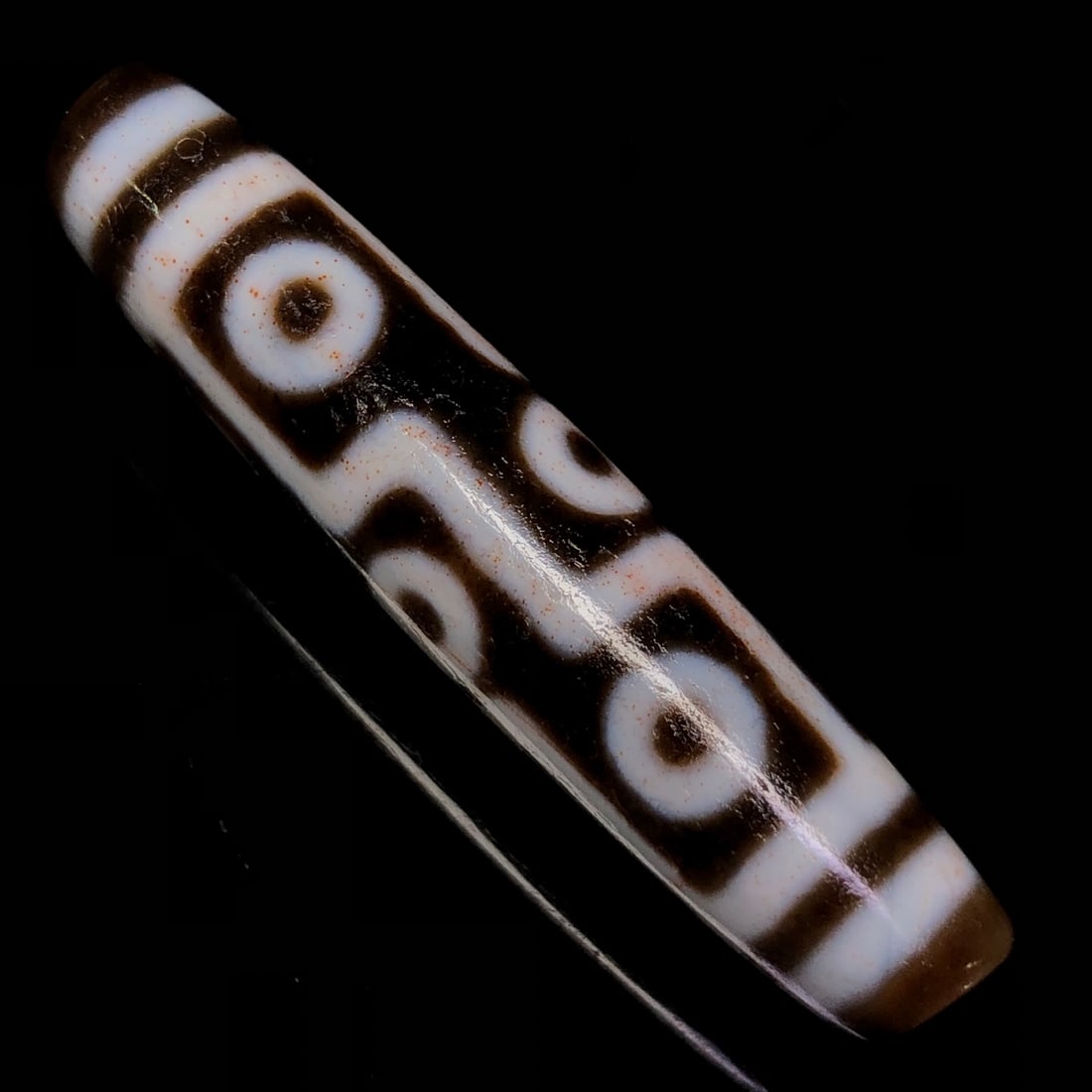 Old Tibetan Nine Eyes DZI Agate Pendant - 3