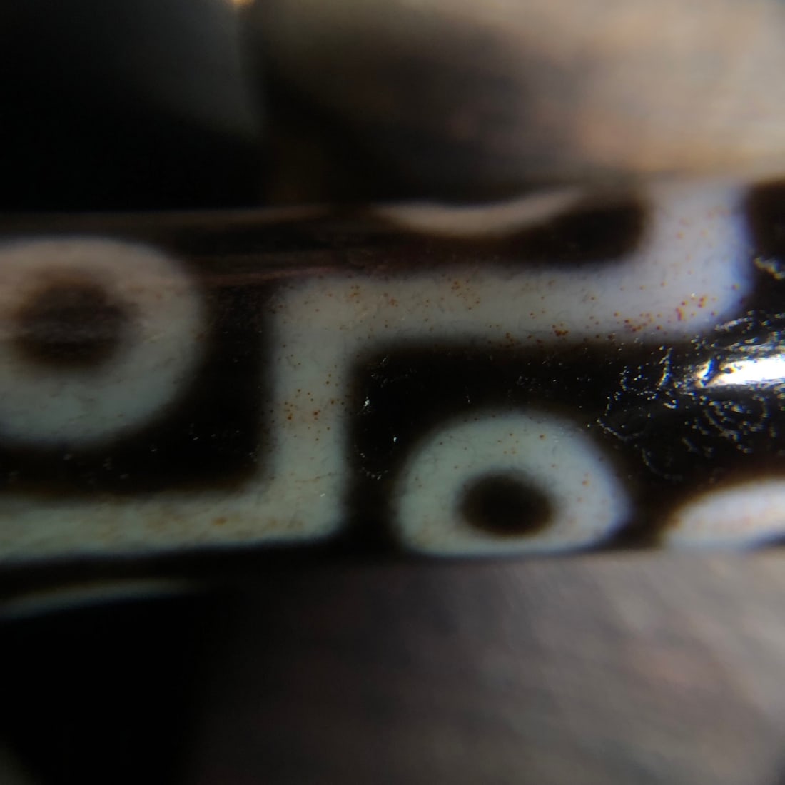 Old Tibetan Nine Eyes DZI Agate Pendant - 4