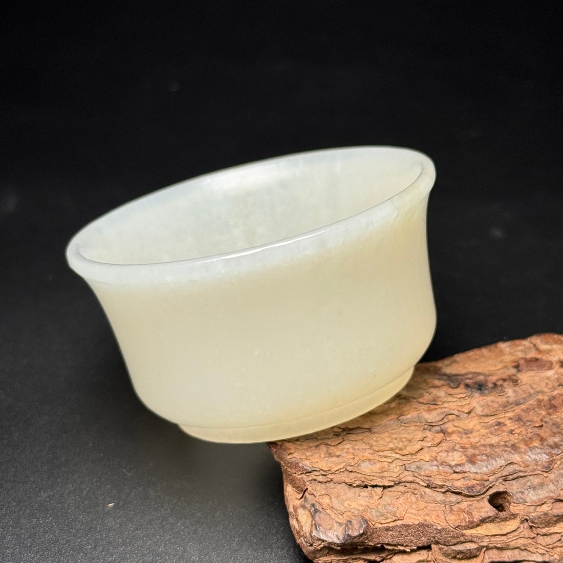 Superb Chinese White Hetian Jade Wine Cup - 6
