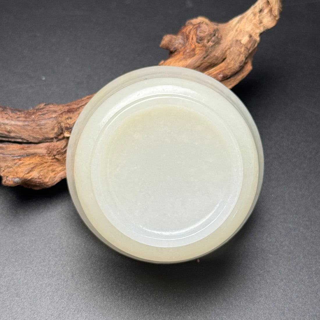 Superb Chinese White Hetian Jade Wine Cup - 9