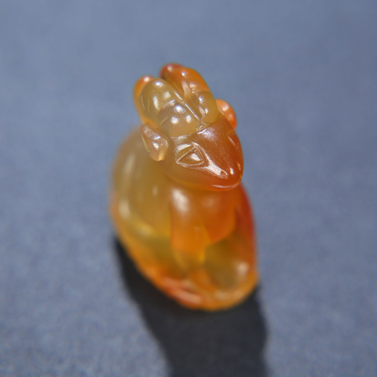 Chinese Yellow Agate Deer Pendant - 9