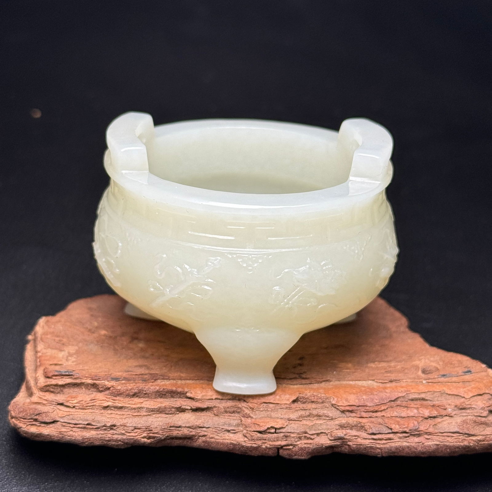 Superb Chinese Hetian Jade Carved Incense Burner (1 of 9)