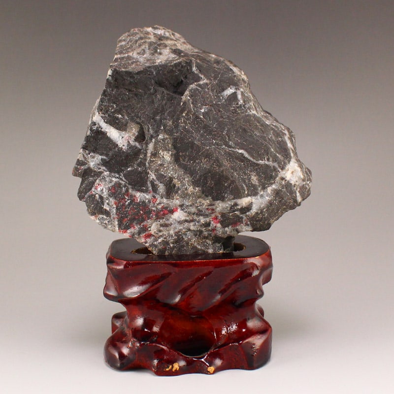Chinese Natural Cinnabar Stone Original Stone Statue (1 of 7)