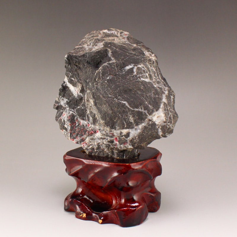 Chinese Natural Cinnabar Stone Original Stone Statue - 5