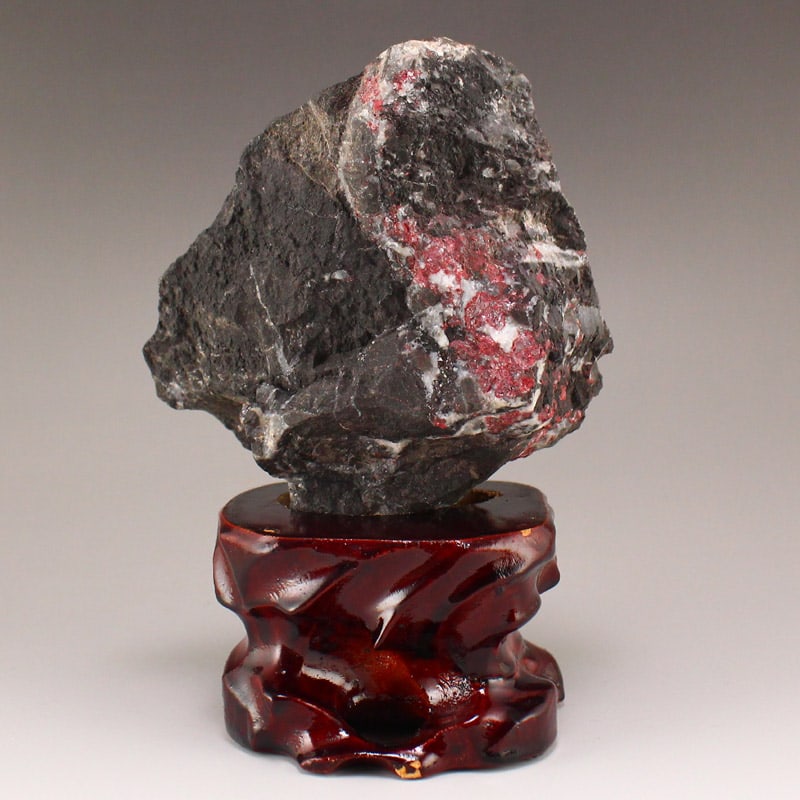 Chinese Natural Cinnabar Stone Original Stone Statue - 6