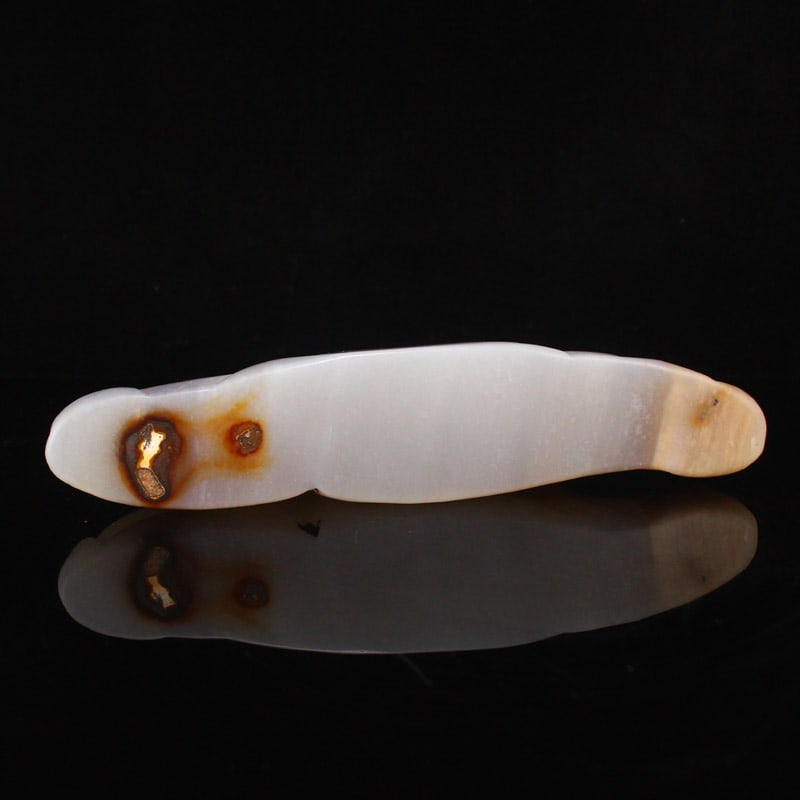 Chinese Agate Mountain Shape Brush Pen Shelf - 6