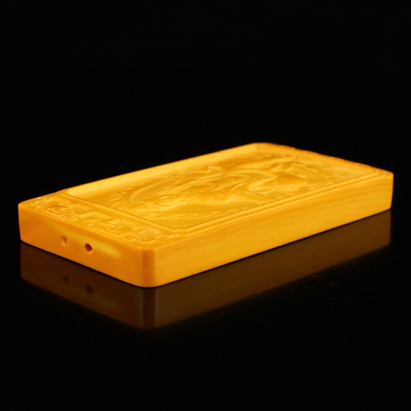 Hand Carved Horn Kwan-yin Pendant - 6