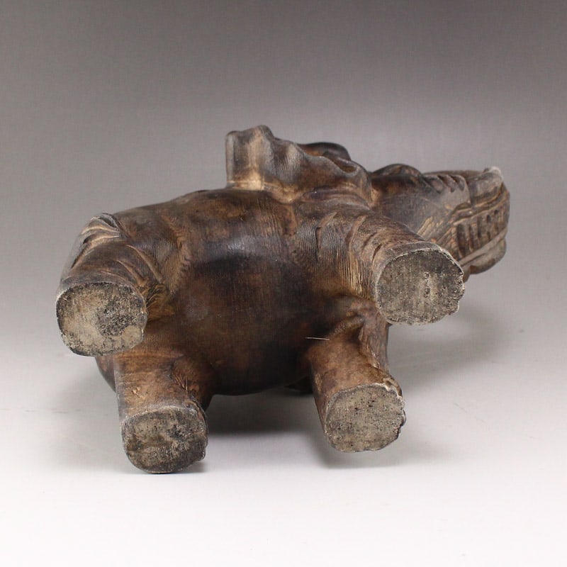 A Pair Vintage Stone Hand Carved Elephant Statue - 7