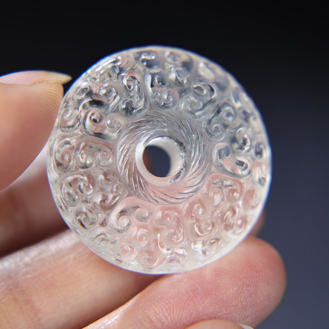 Natural White Crystal Lucky Pendant - 2