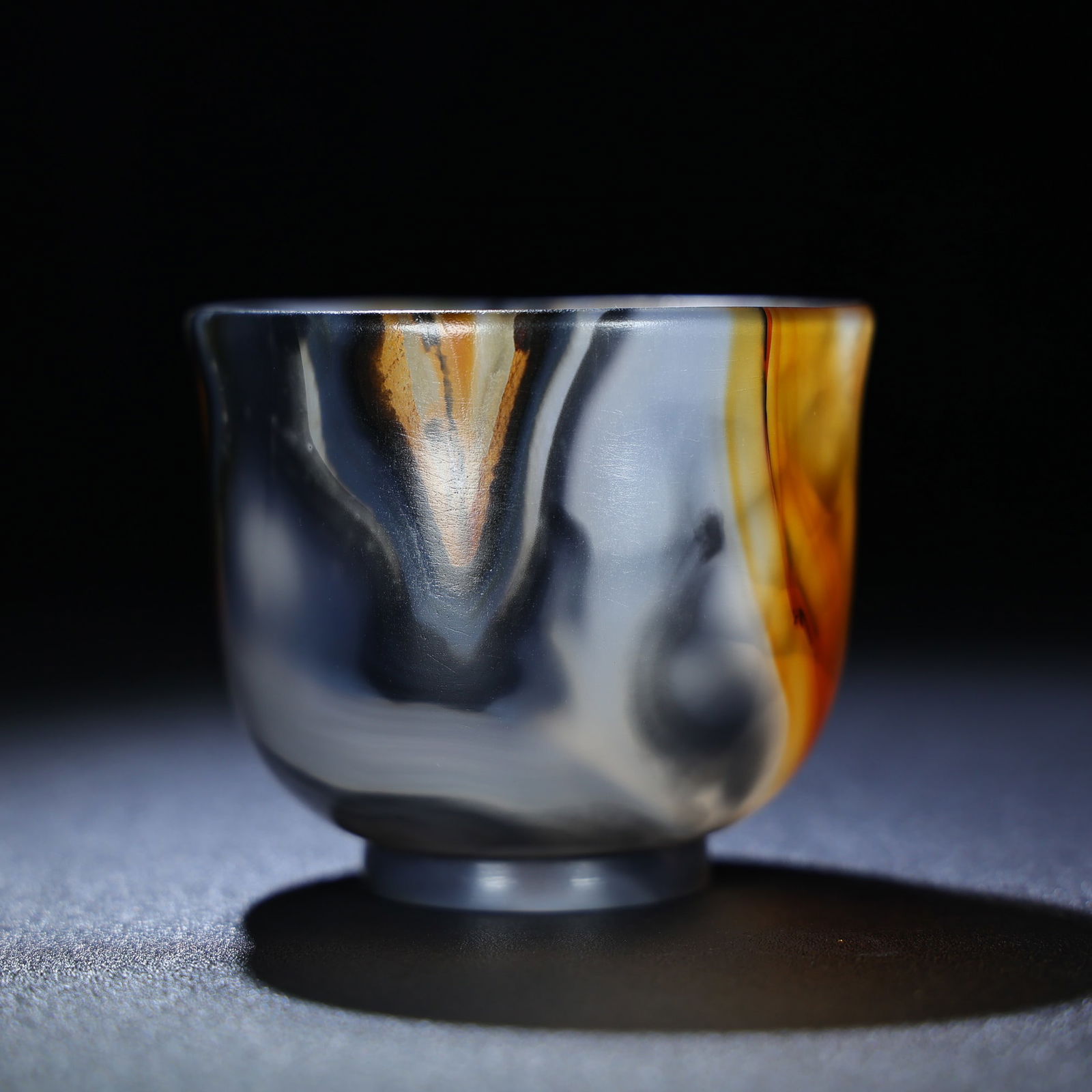 Chinese Agate Cup Statue - 5