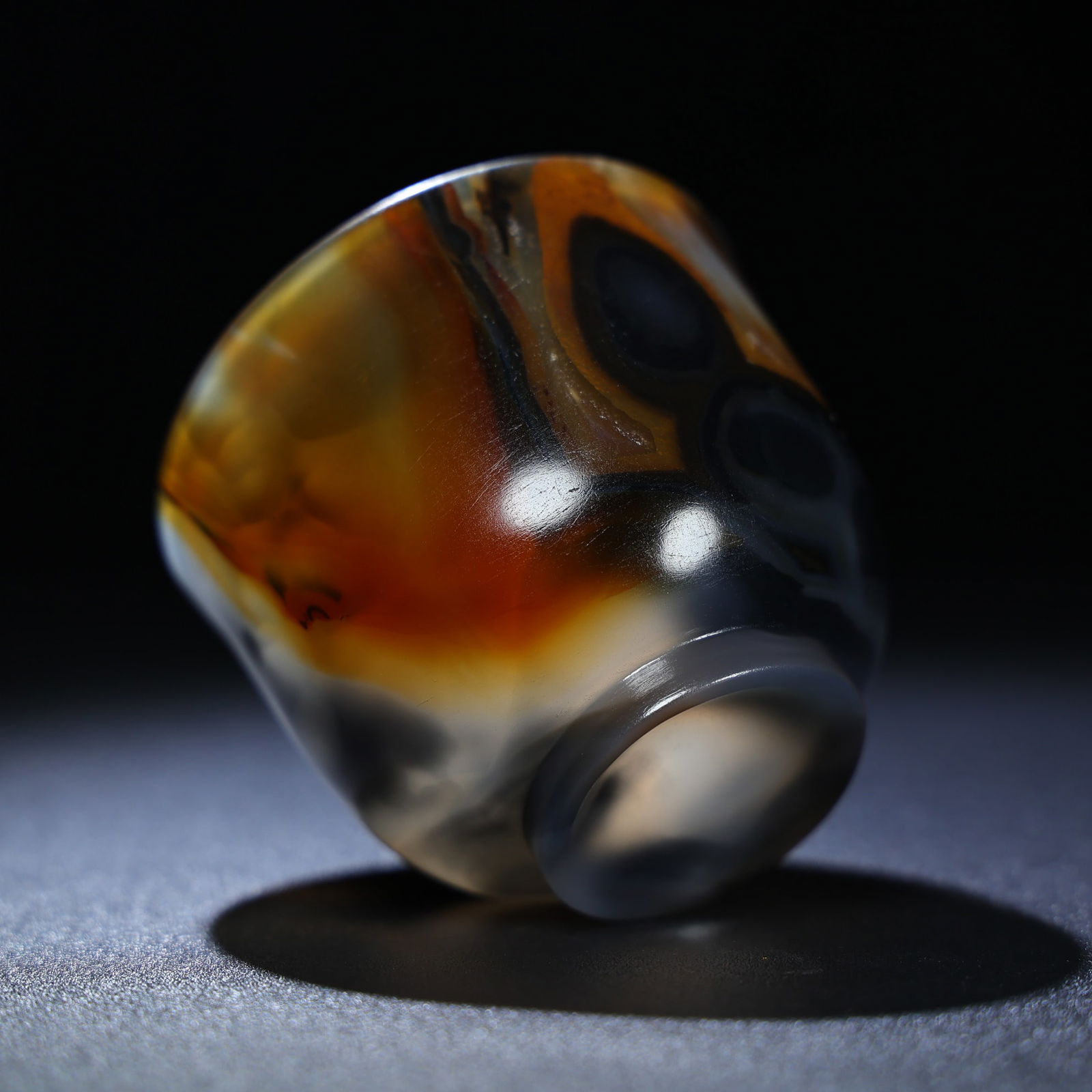 Chinese Agate Cup Statue - 8