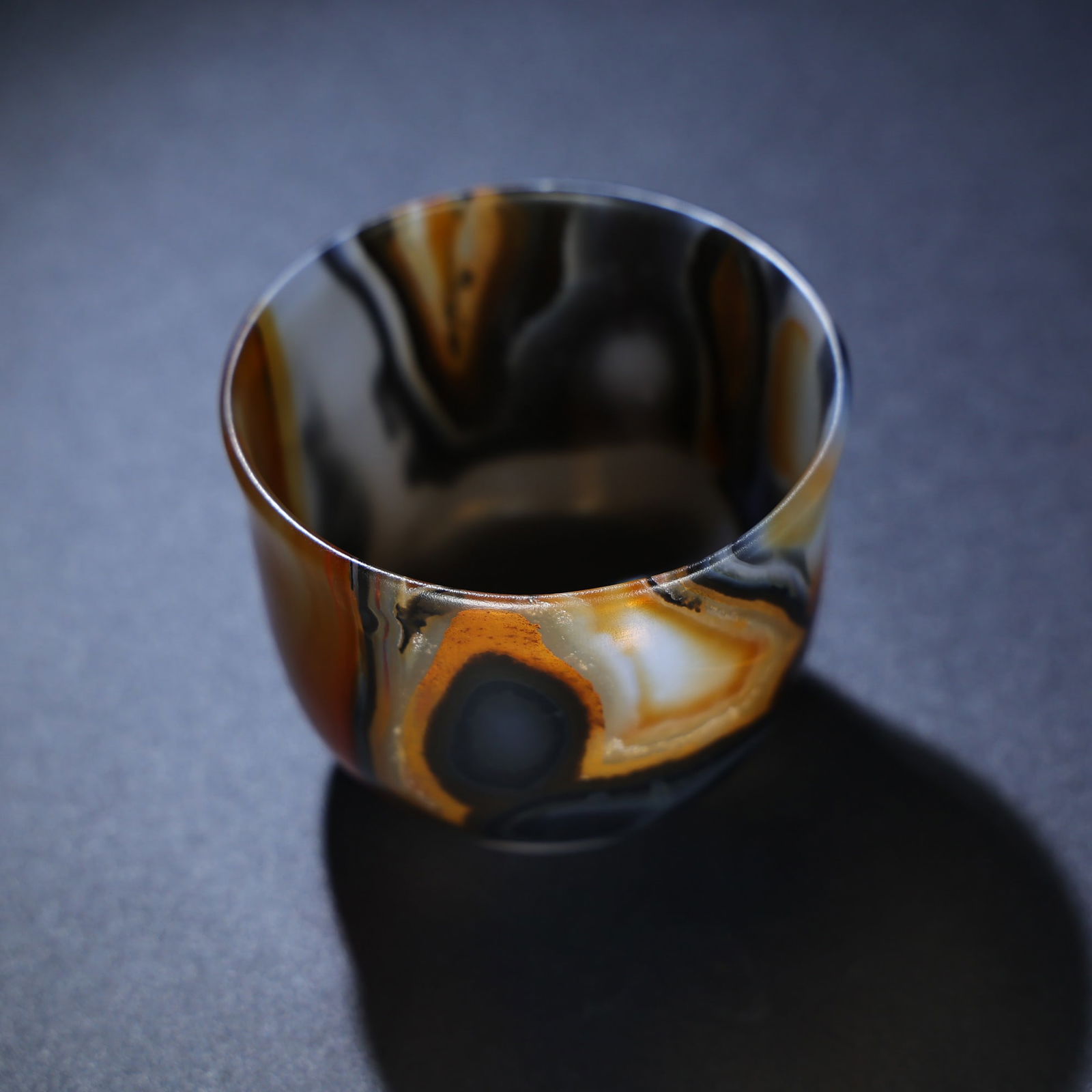 Chinese Agate Cup Statue - 9