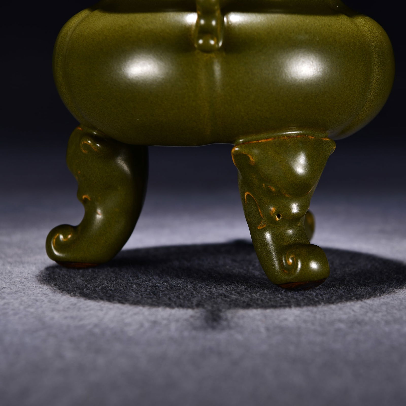 Chinese Tea Dust Glaze Porcelain Incense Burner - 8