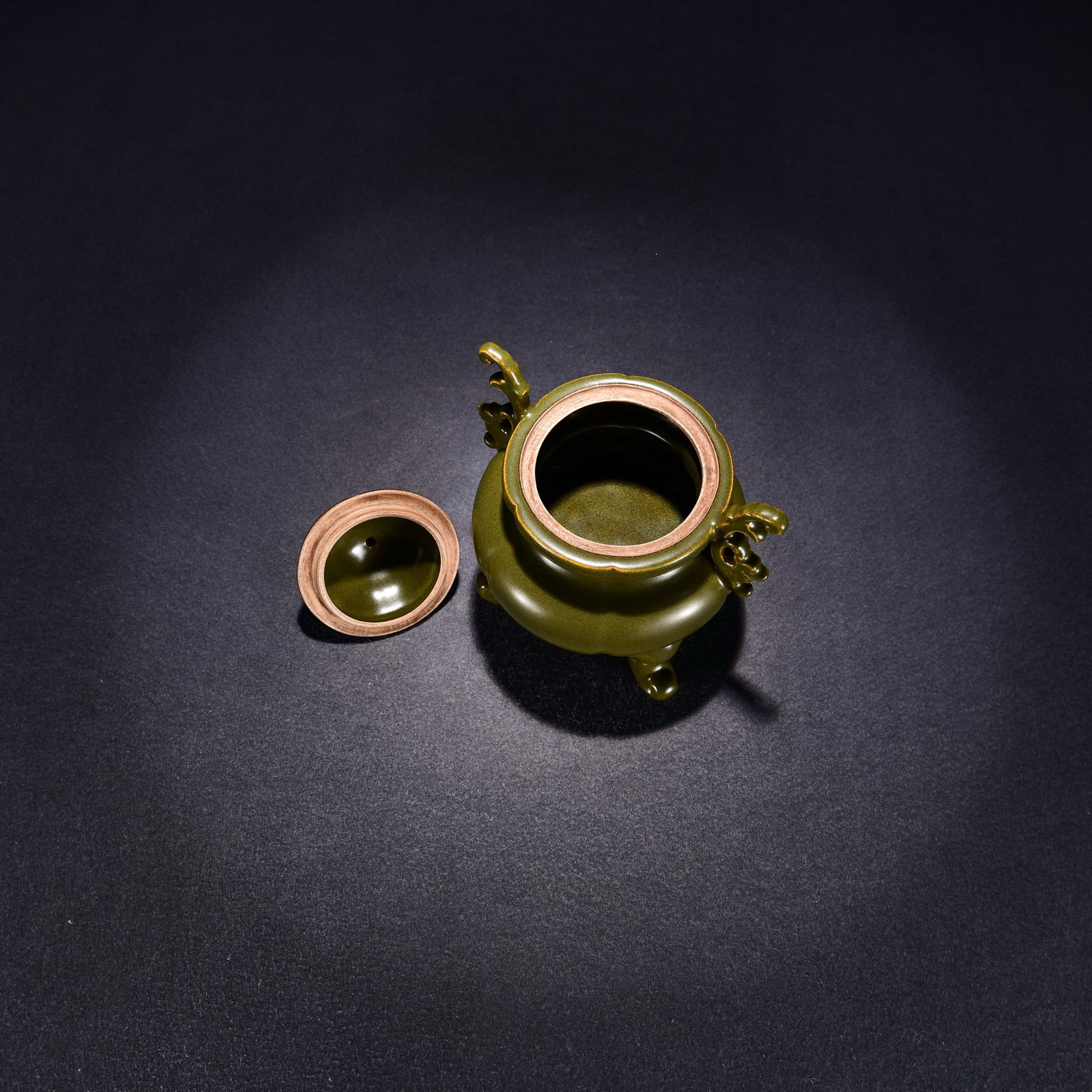 Chinese Tea Dust Glaze Porcelain Incense Burner - 2