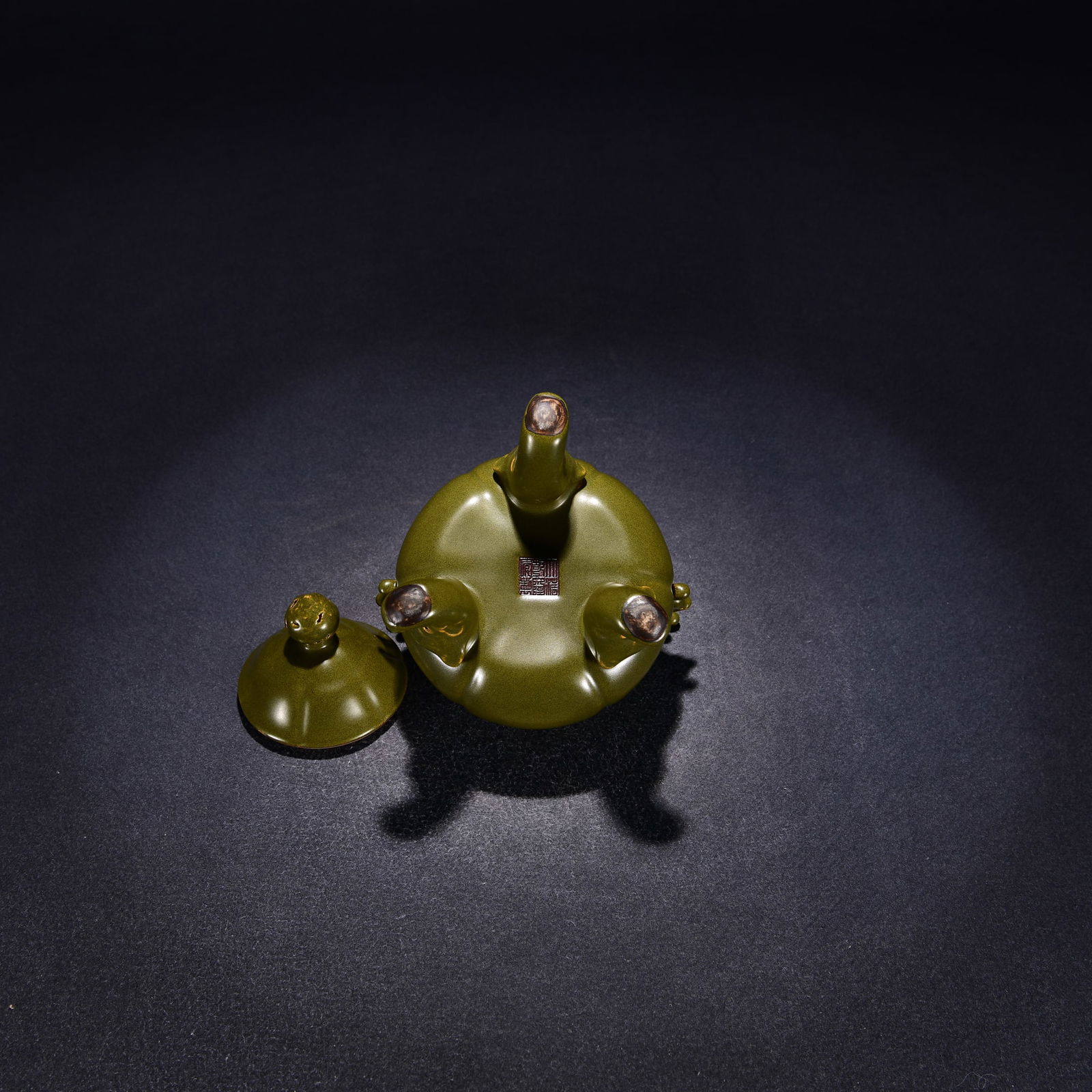 Chinese Tea Dust Glaze Porcelain Incense Burner - 3