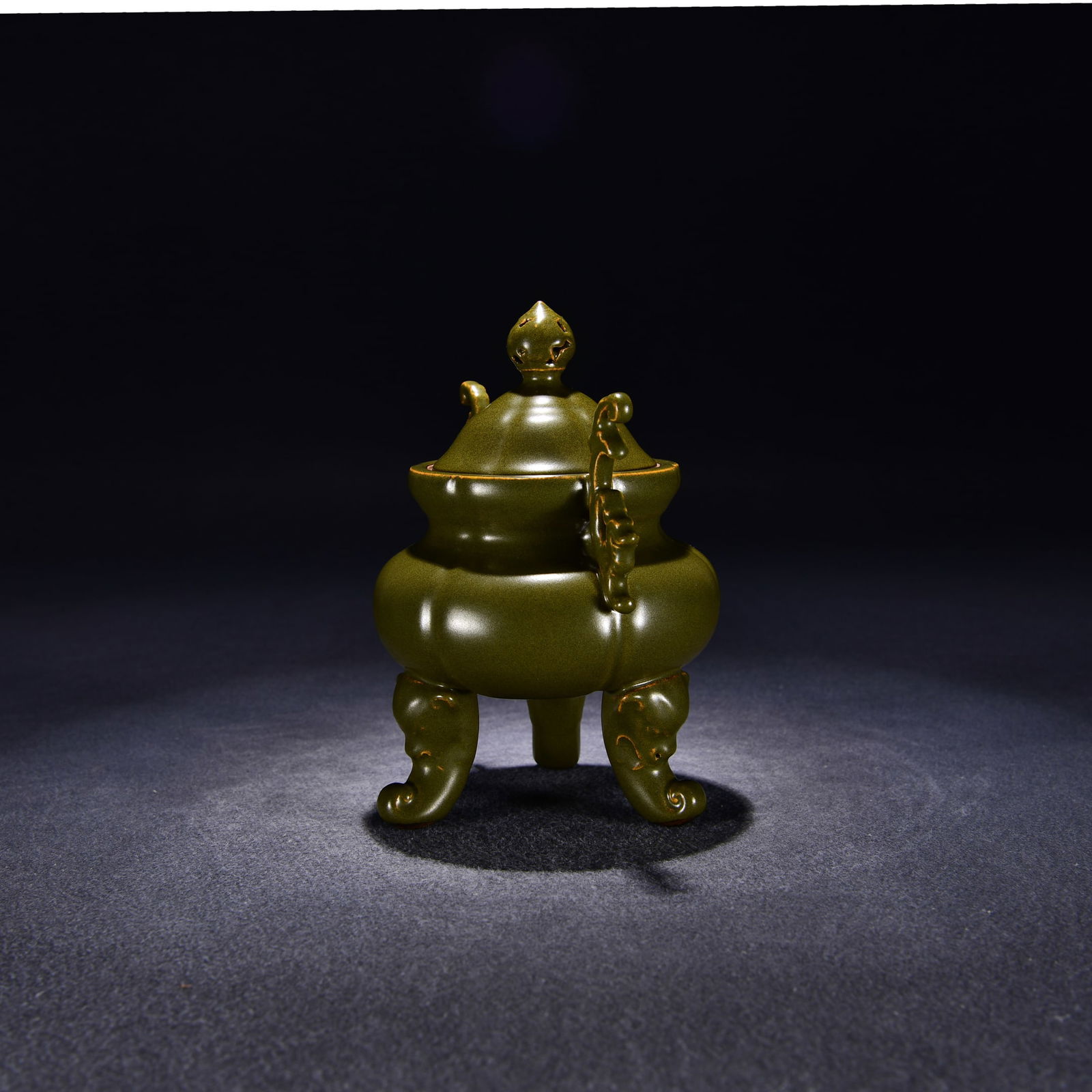 Chinese Tea Dust Glaze Porcelain Incense Burner - 4