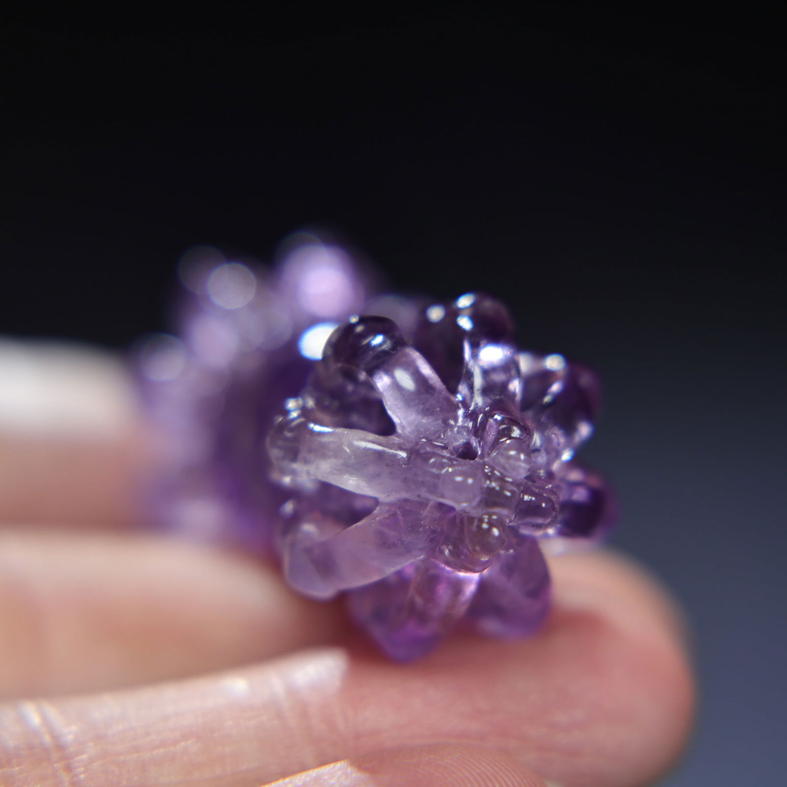 Natural Amethyst Hand Carved Pestle Xiangmo Pendant - 3