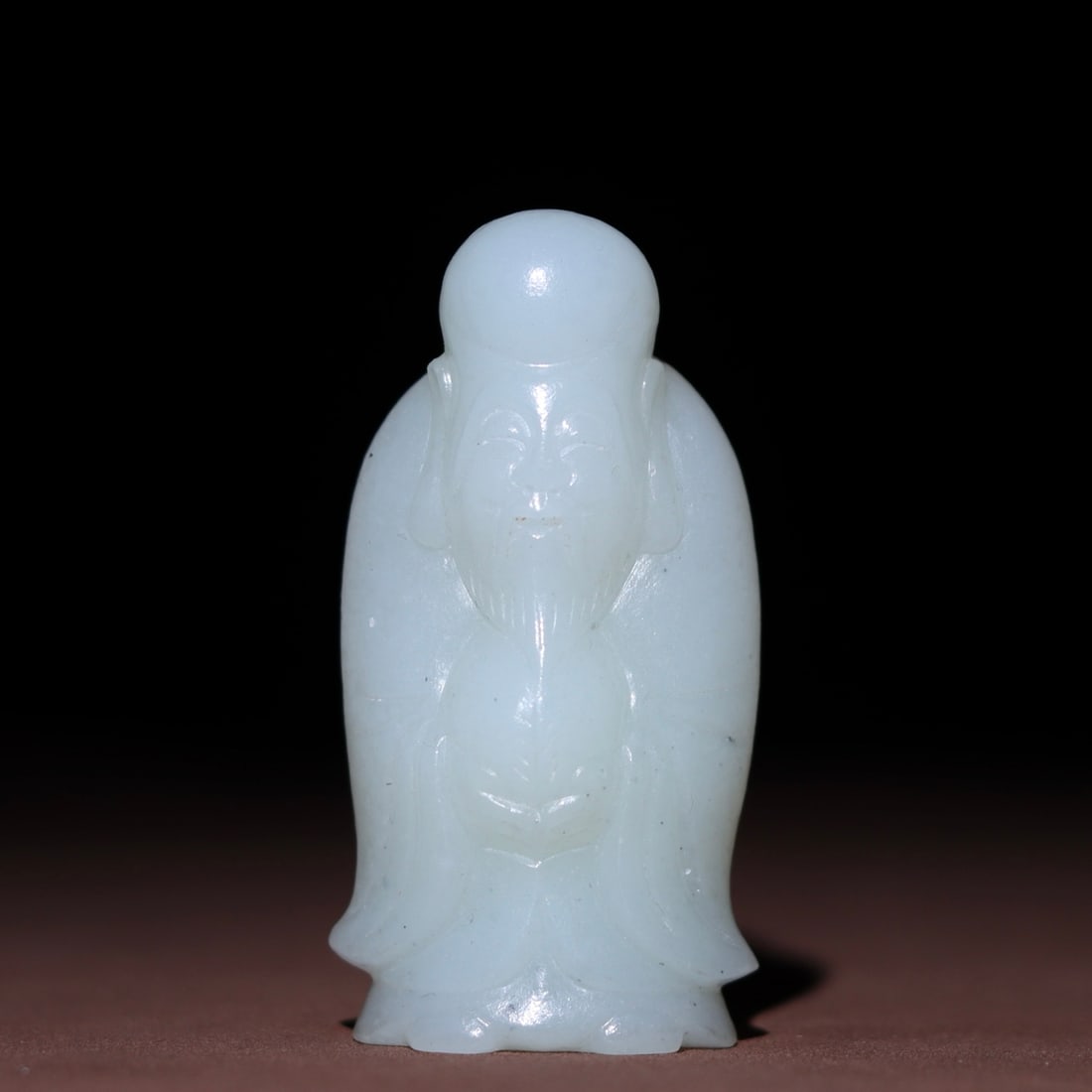 Chinese Hetian Jade Hand Carved Longevity Taoism Deity Statue (1 of 6)