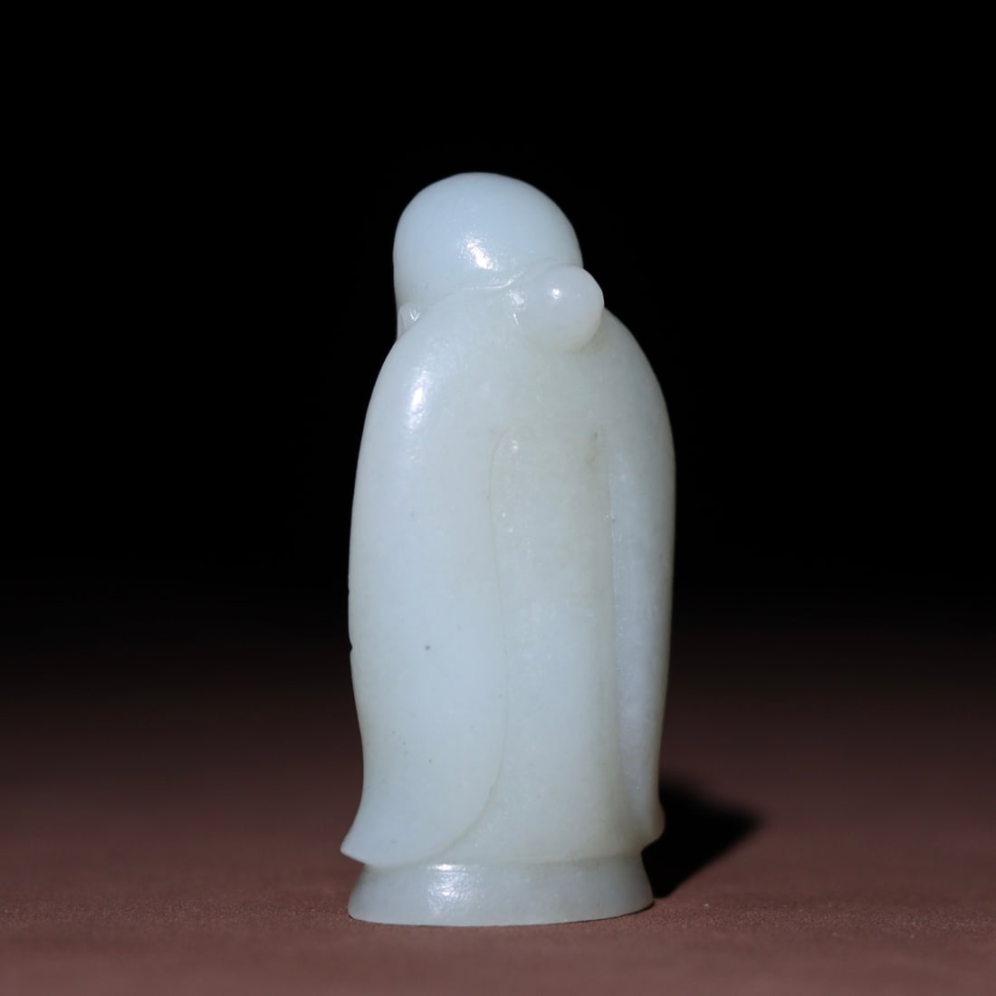 Chinese Hetian Jade Hand Carved Longevity Taoism Deity Statue - 5