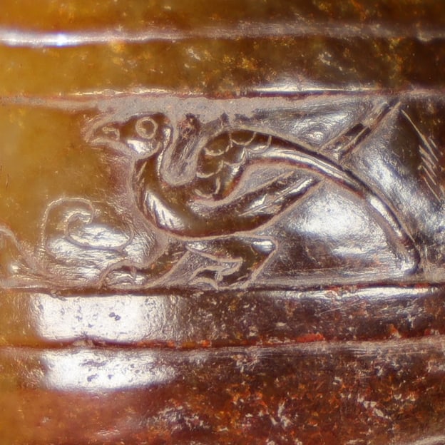 Vintage Chinese Hetian Jade Carved Fortune Lion Incense Burner - 5