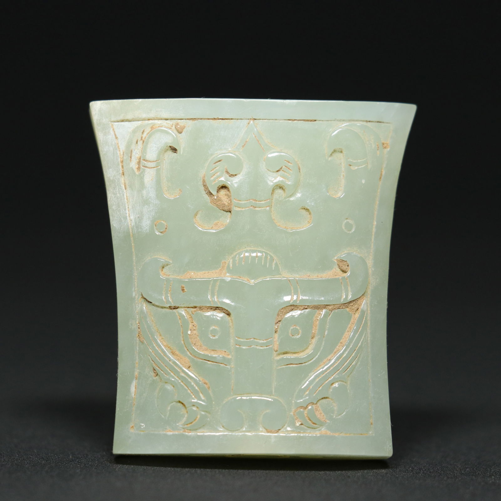 A Set Vintage Chinese Hetian Jade Sword Ornaments Statue - 6