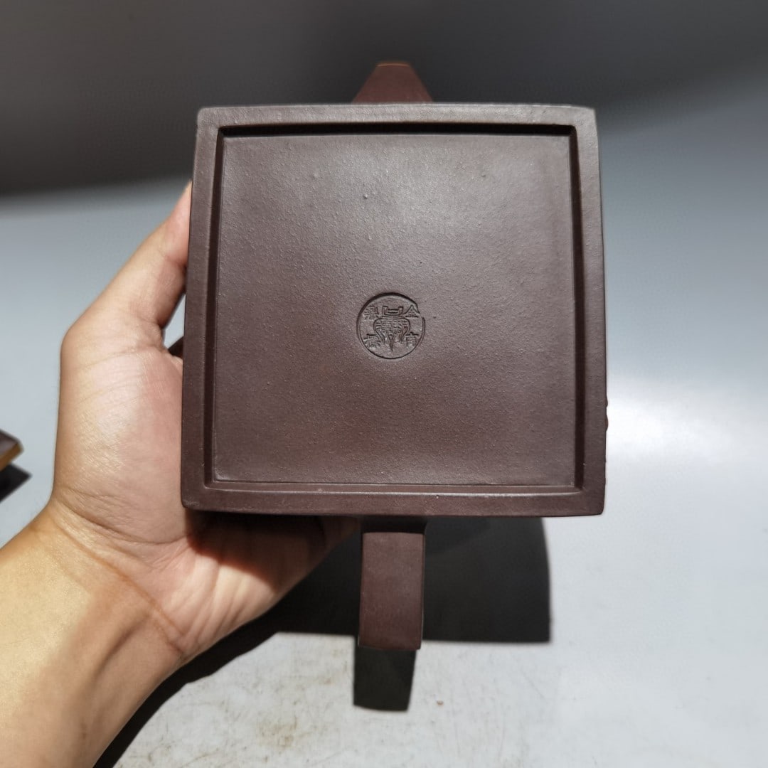 Chinese Yixing Zisha Clay Mountain River Scene Design Teapot - 9