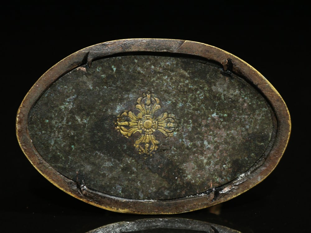 Tibetan Gilt Gold Copper Buddha Statue - 6