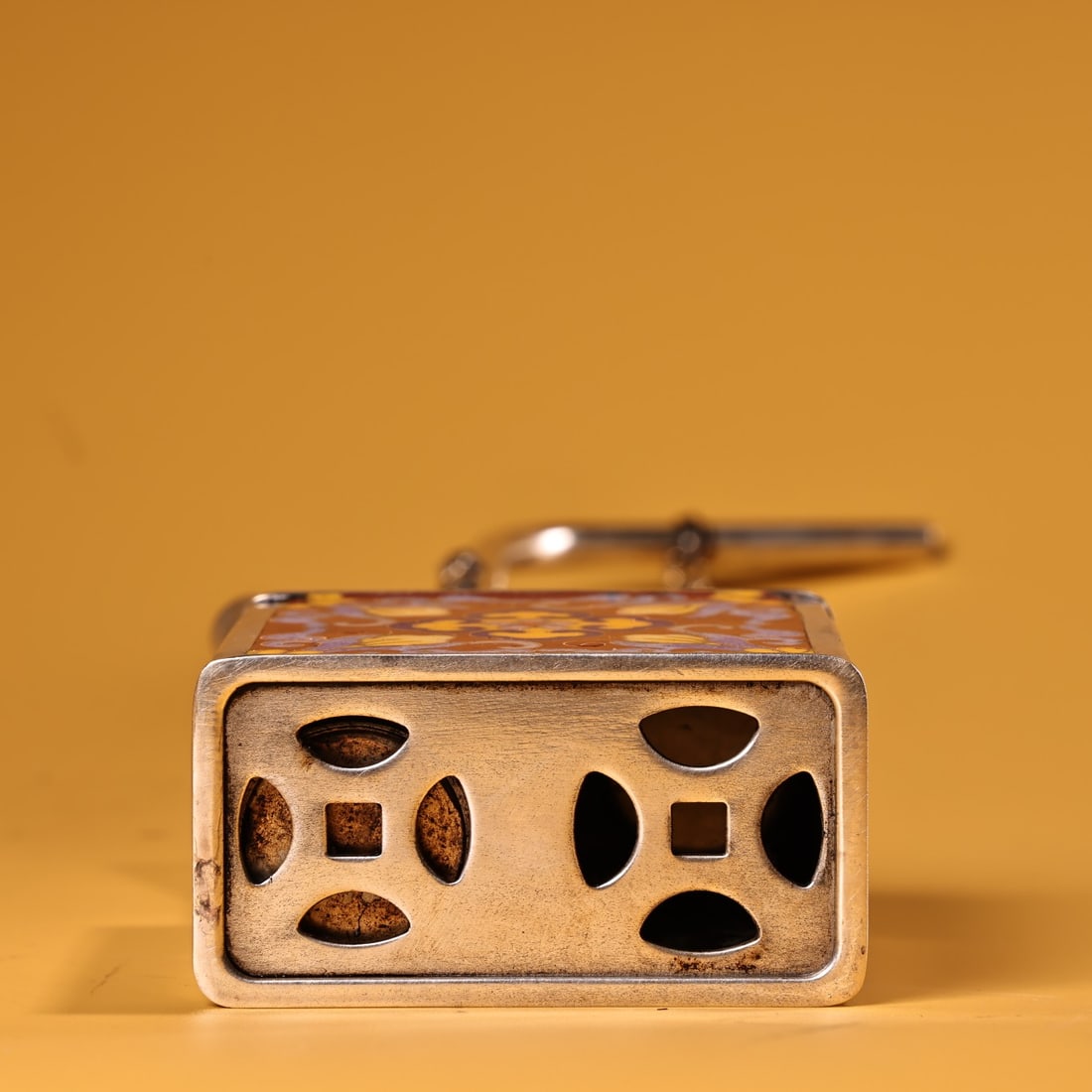 Chinese Copper Cloisonne Tobacco Pipe - 9