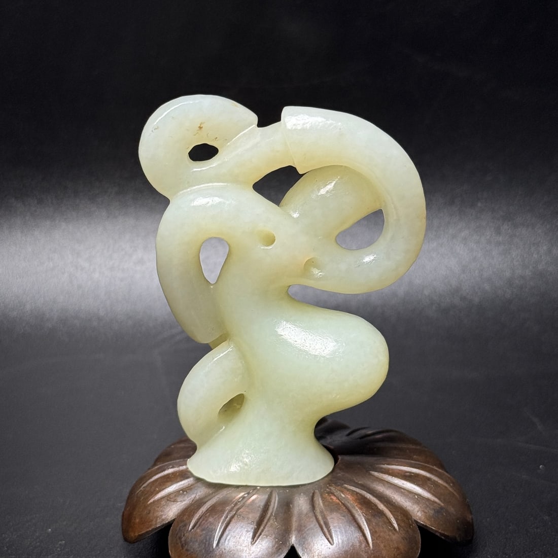 Superb Chinese Hetian Jade Carved Figure Statue - 2