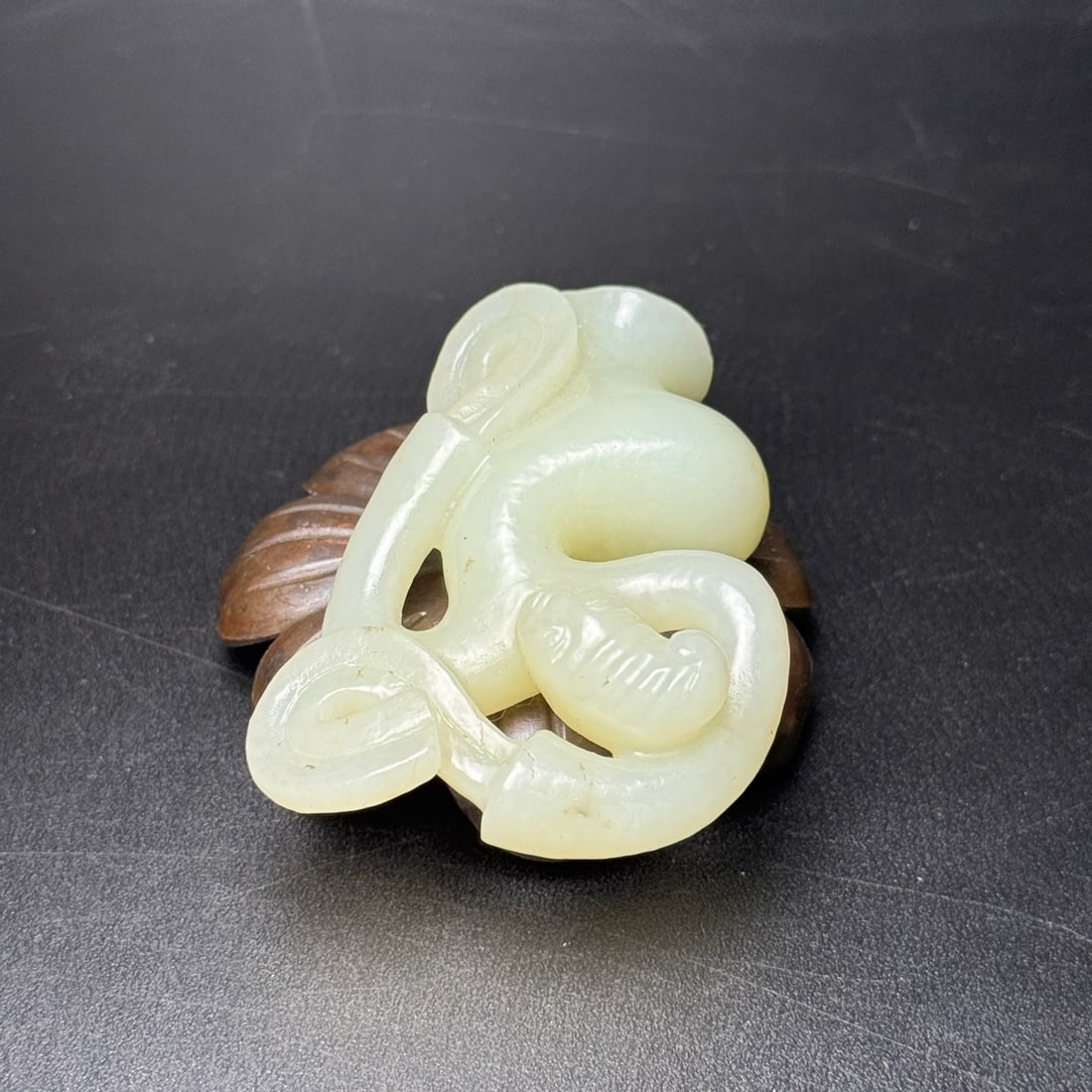 Superb Chinese Hetian Jade Carved Figure Statue - 5